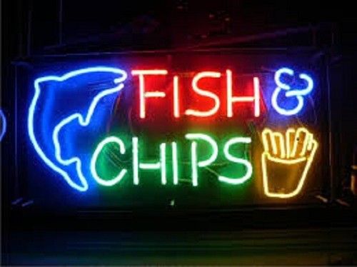 Insegna neon fish - insegna, al