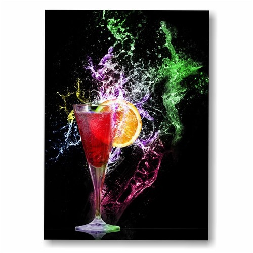 Black cocktail quadro stampa - black,