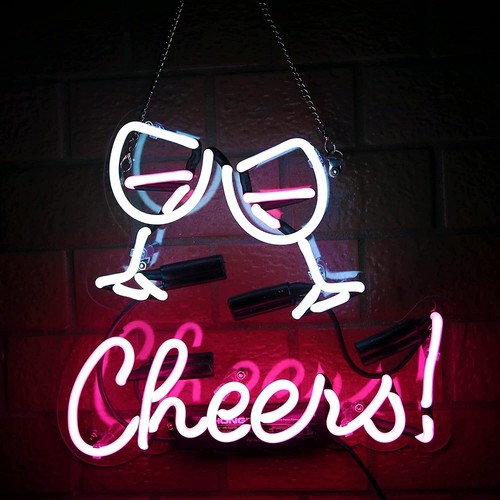 Insegna neon vetro cheers - insegna,