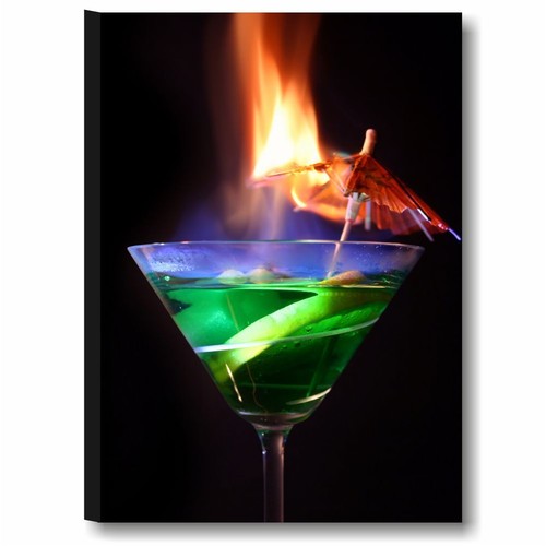 Cocktail flaming quadro - cocktail, 50x70